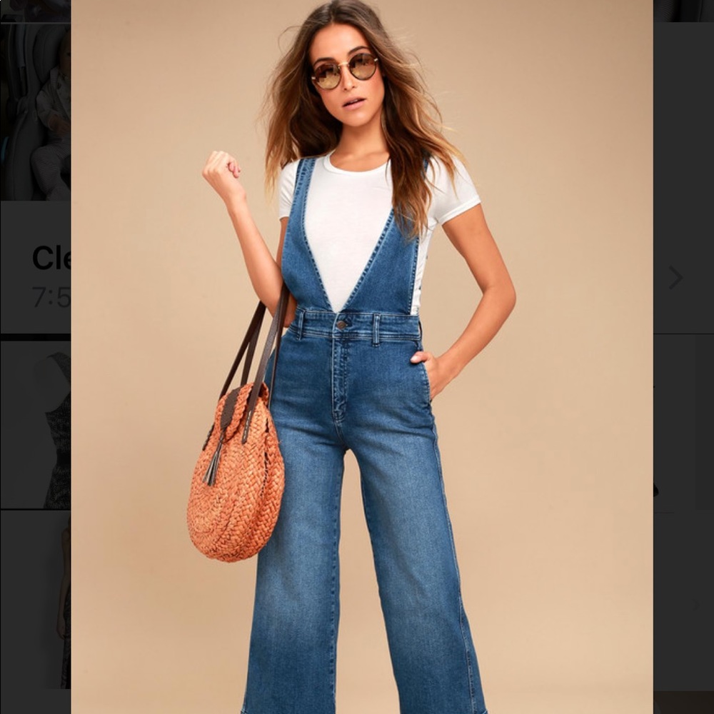 Free People A Line Overalls sz 12